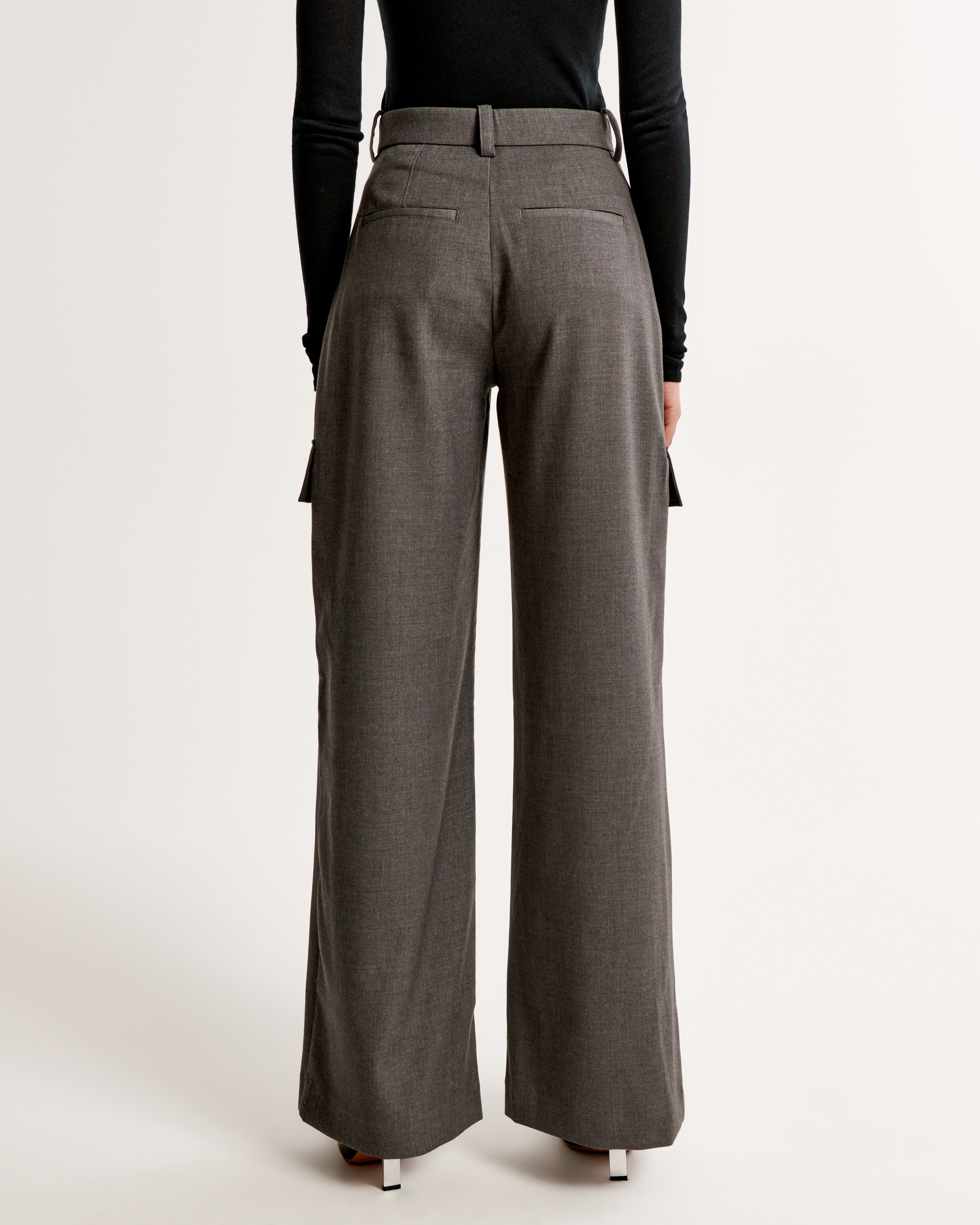 Women s Midweight Suiting Wide Leg Cargo Pant Women s Sale