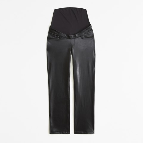 Женские брюки Abercrombie & Fitch Maternity Vegan Leather 90s Straight Pant
