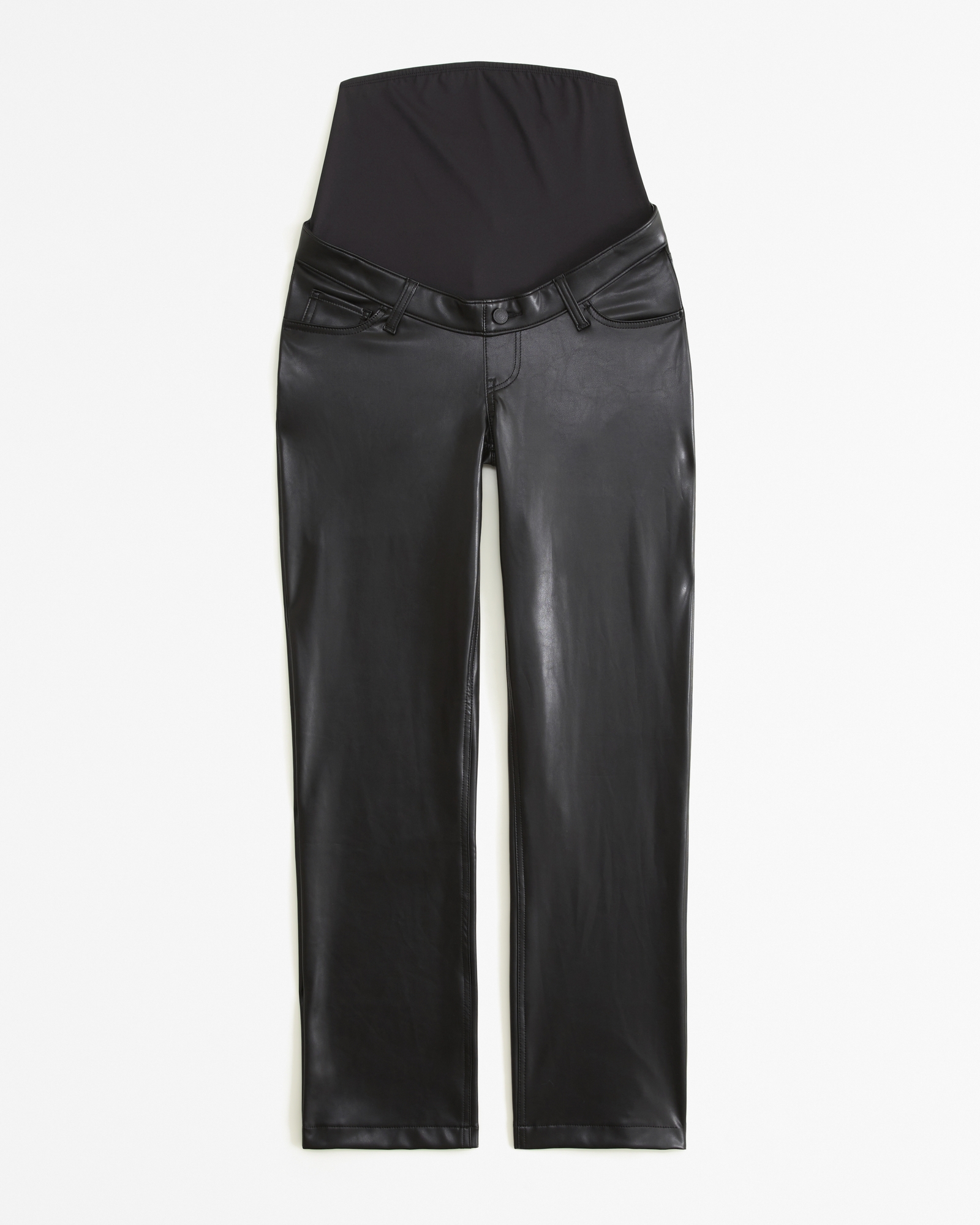 Maternity Vegan Leather 90s Straight Pant