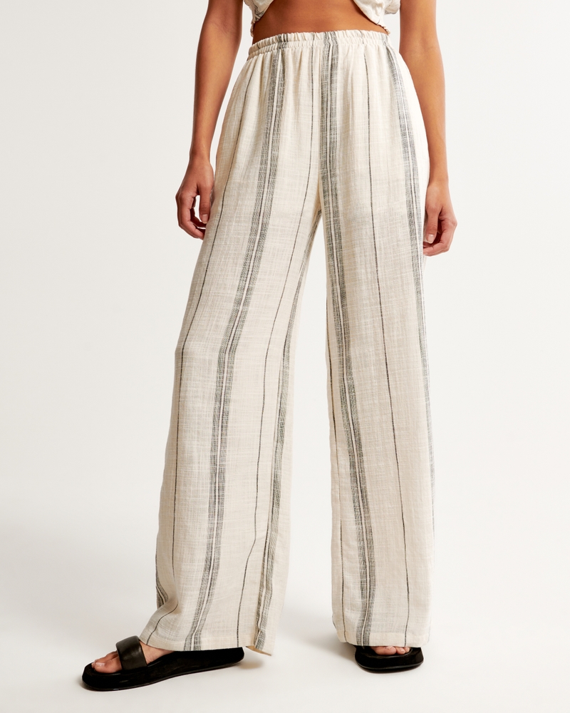 Women's Crinkle Textured Pull-On Pant
