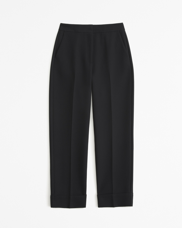 Women's High Rise Cuffed Tailored Straight Pant | Women's Clearance ...