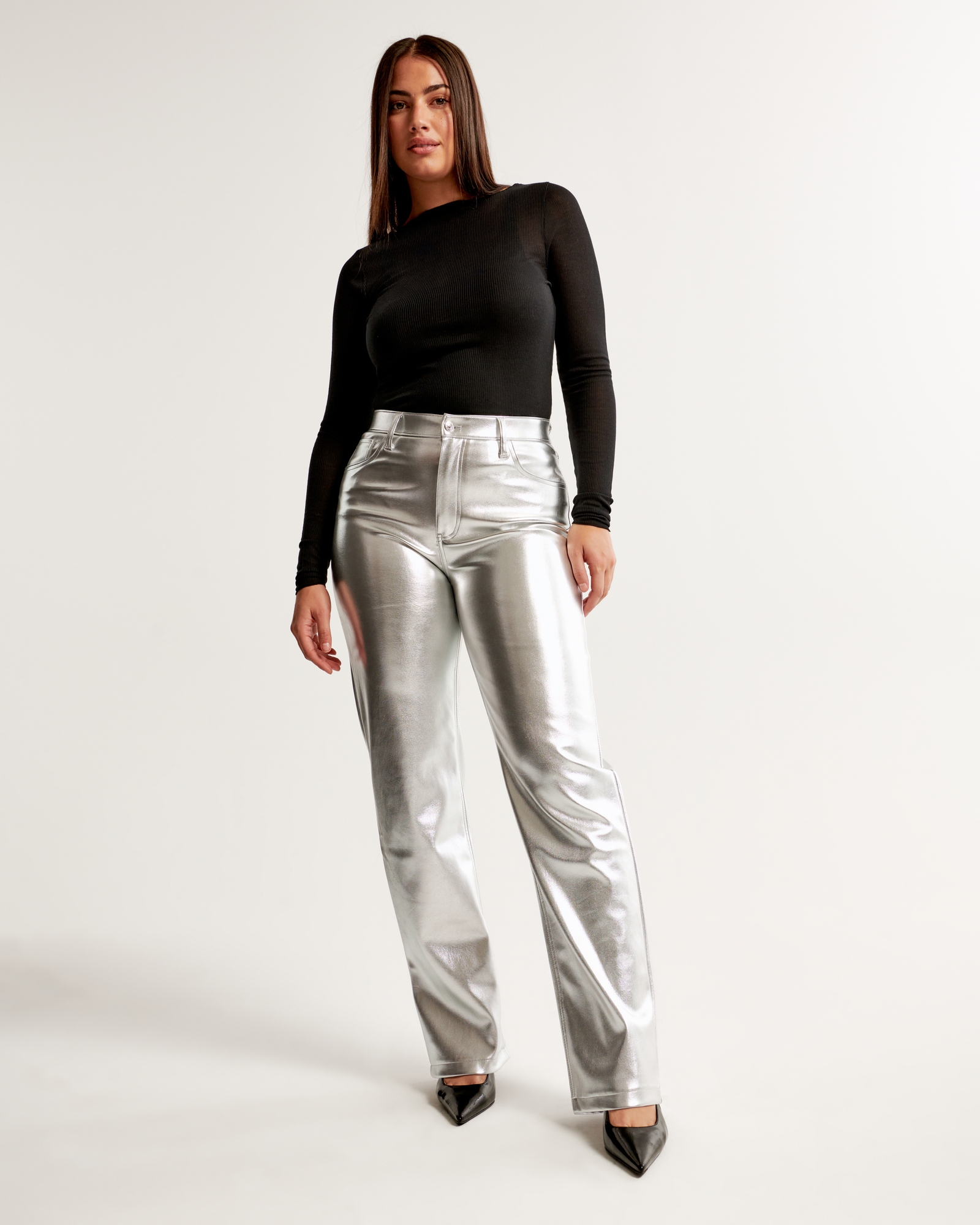 Curve Love Vegan Leather 90s Relaxed Pant