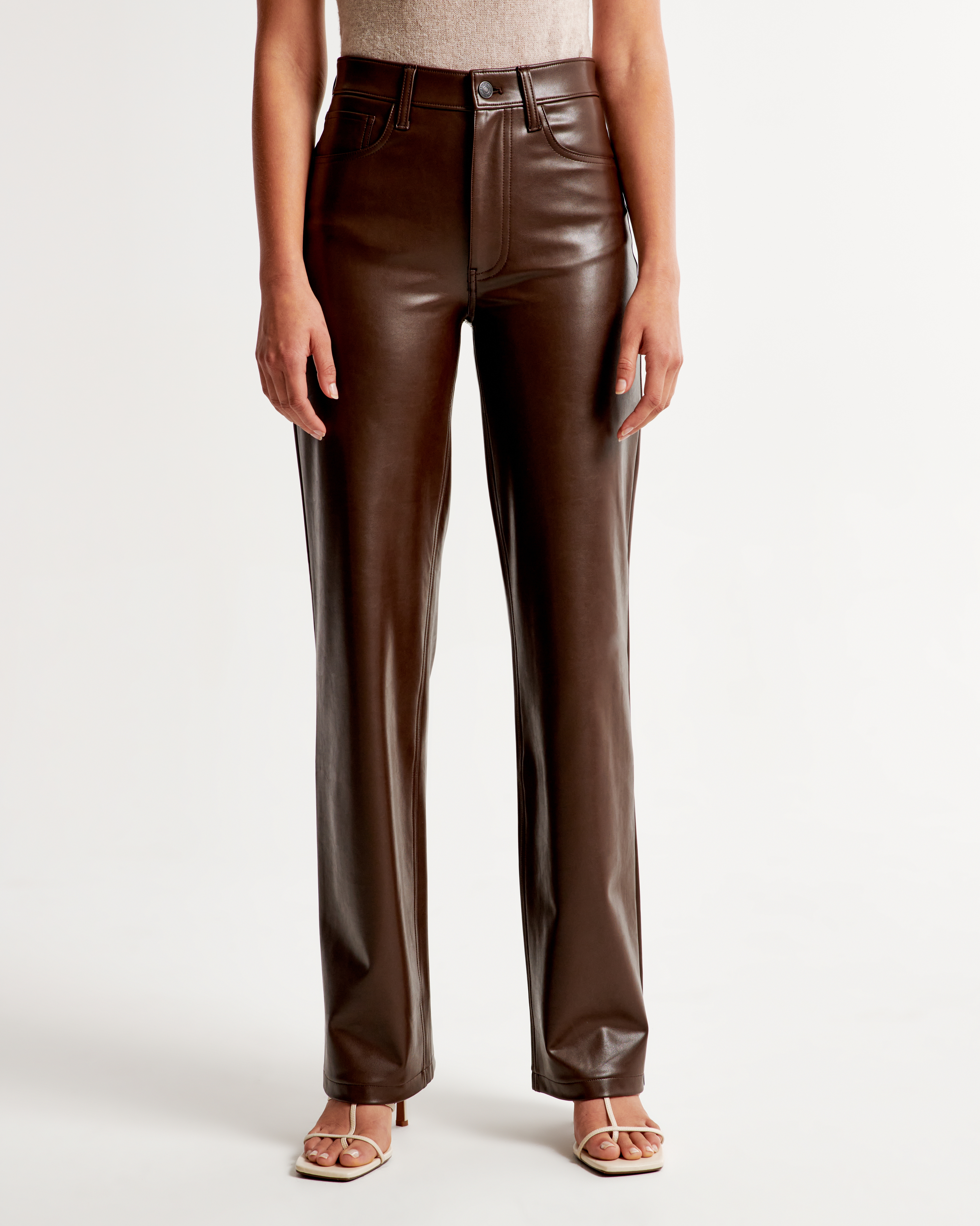 Women's Vegan Leather 90s Relaxed Pant | Women's Bottoms