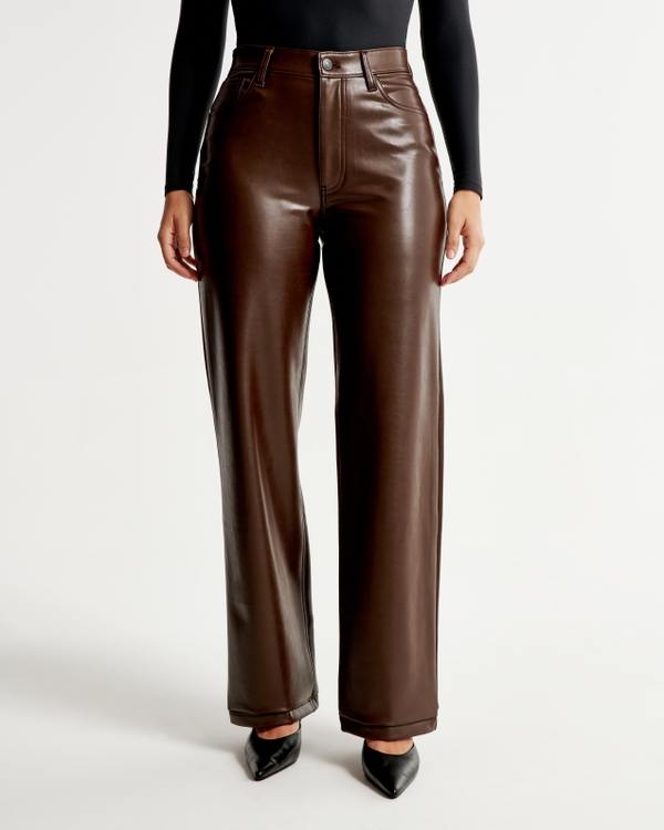 Women's Curve Love Vegan Leather 90s Relaxed Pant | Women's
