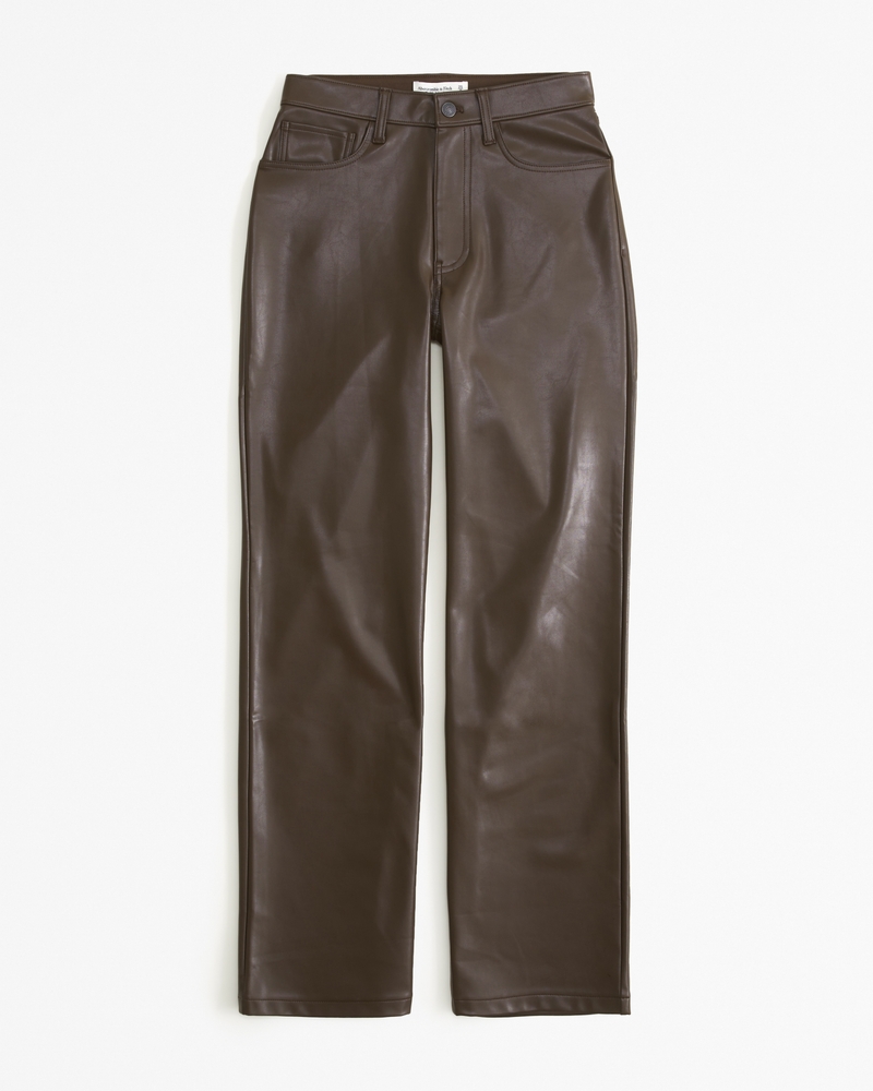Women's Curve Love Vegan Leather 90s Relaxed Pant