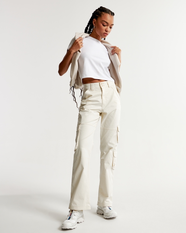 Relaxed Cargo Pant, Cream