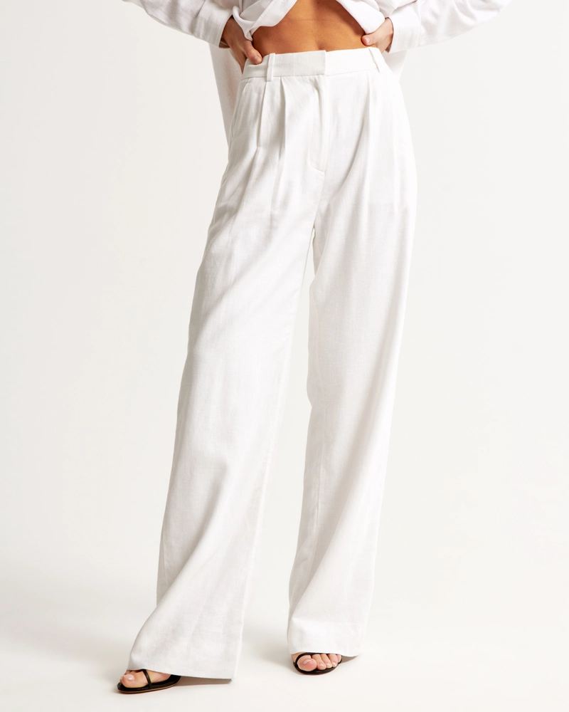 A&F Sloane Tailored Linen-Blend Pant