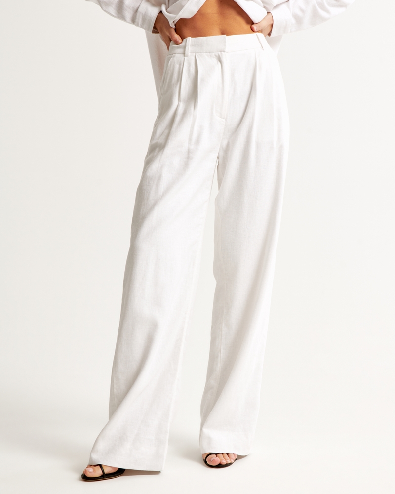 A&F Sloane Tailored Linen-Blend Pant