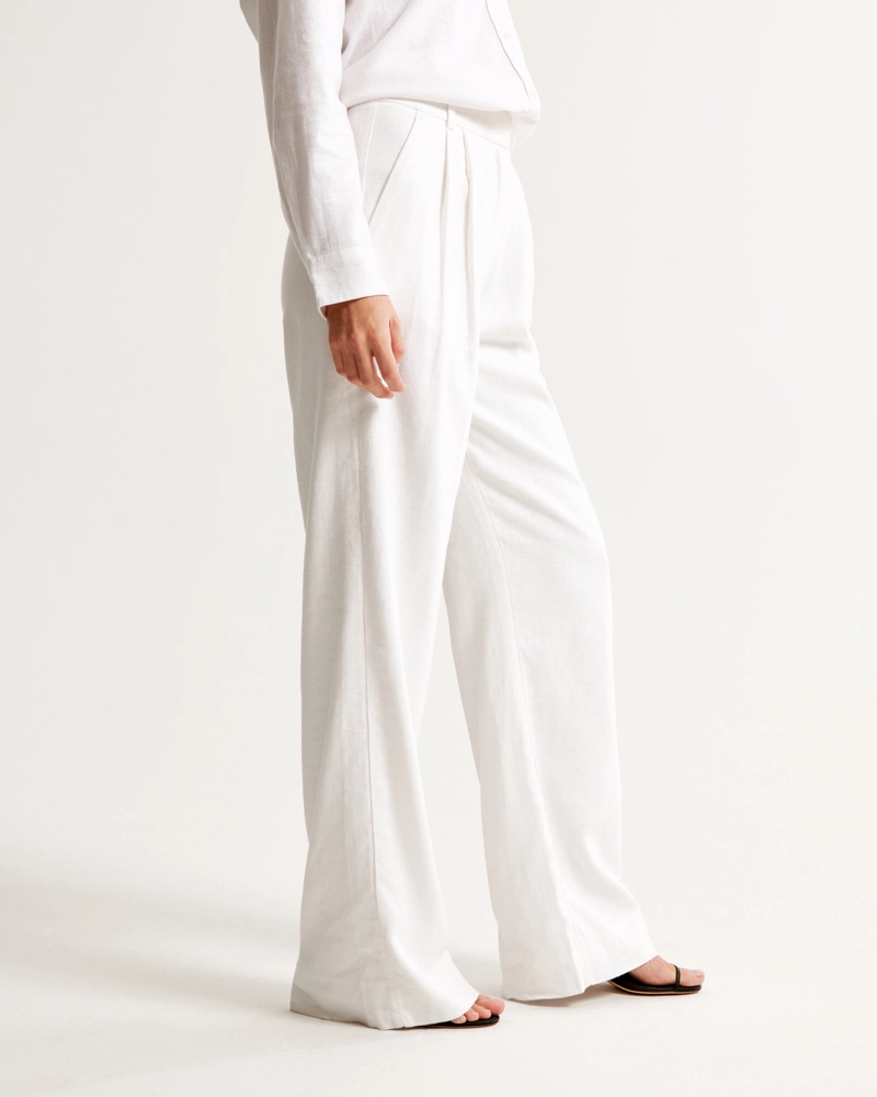 A&F Sloane Tailored Linen-Blend Pant