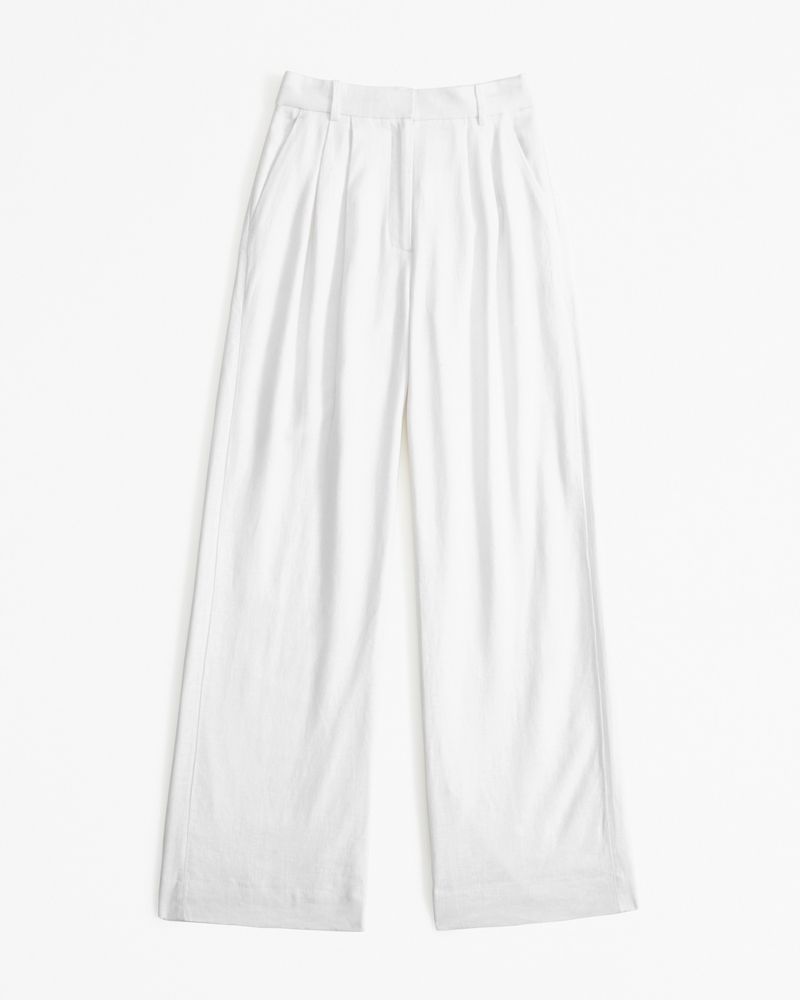 Women's A&F Sloane Tailored Linen-Blend Pant | Women's Sale ...