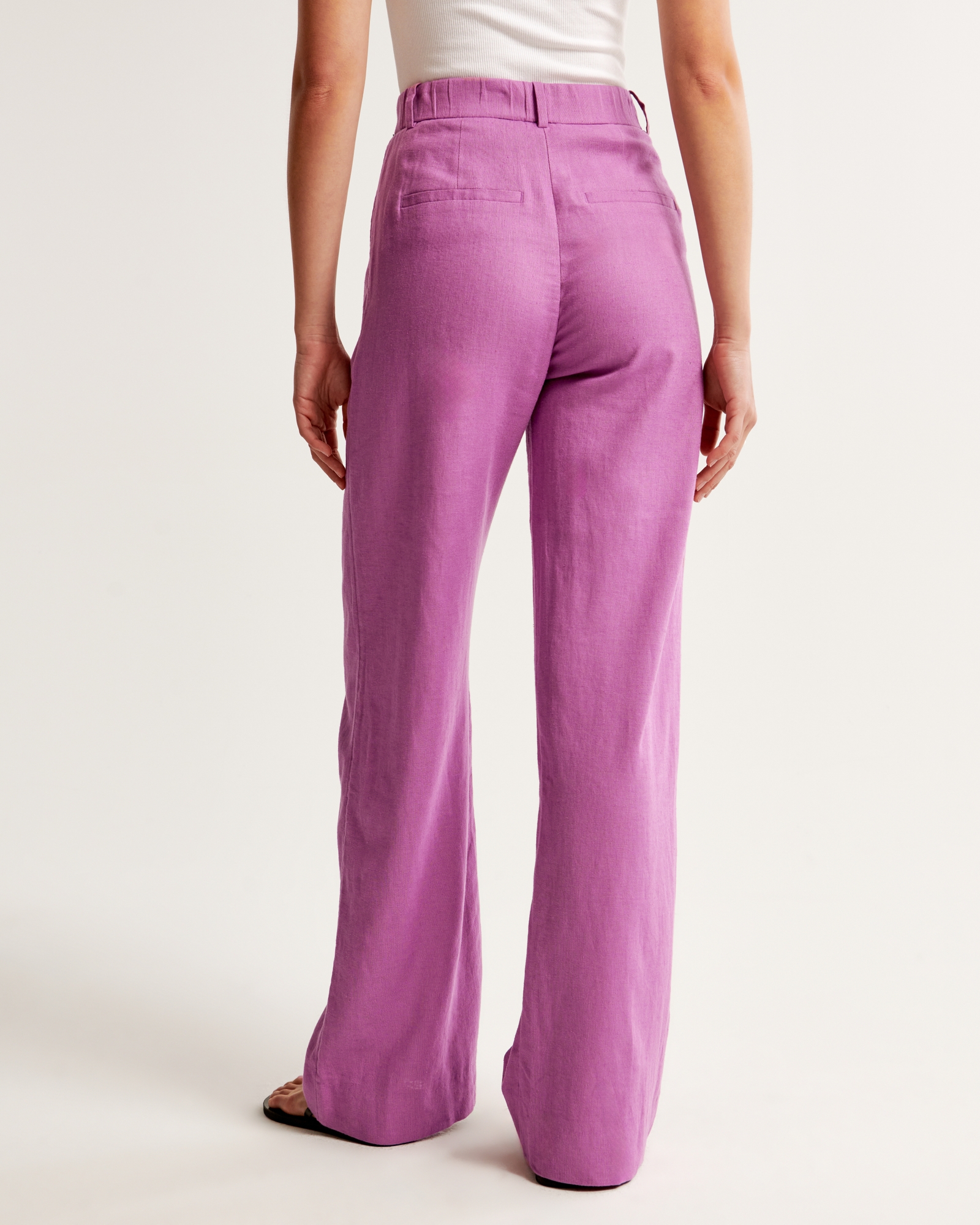 Sloane Low-Rise Pant in Linen - Night – Pharaoh Collection