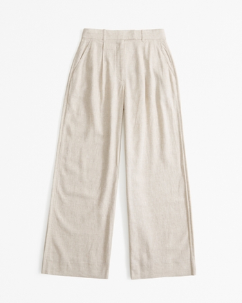 Women's A&F Harper Tailored LinenBlend Pant Women's Clearance