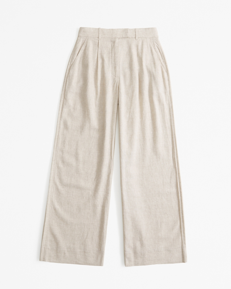 Women's A&F Harper Tailored Linen-Blend Pant | Women's Clearance ...