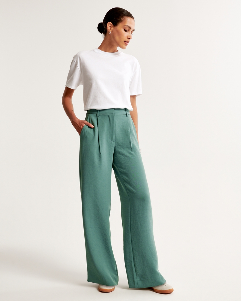 Harper Green Cotton Pajama Pants