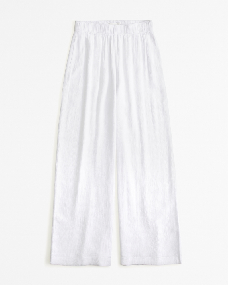 textured crepe pull on pant