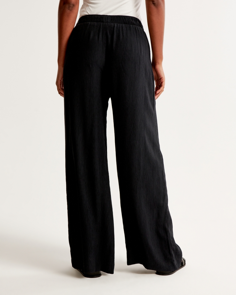 Aubergine Wide Leg Pants in Wr Tumbled Cotton