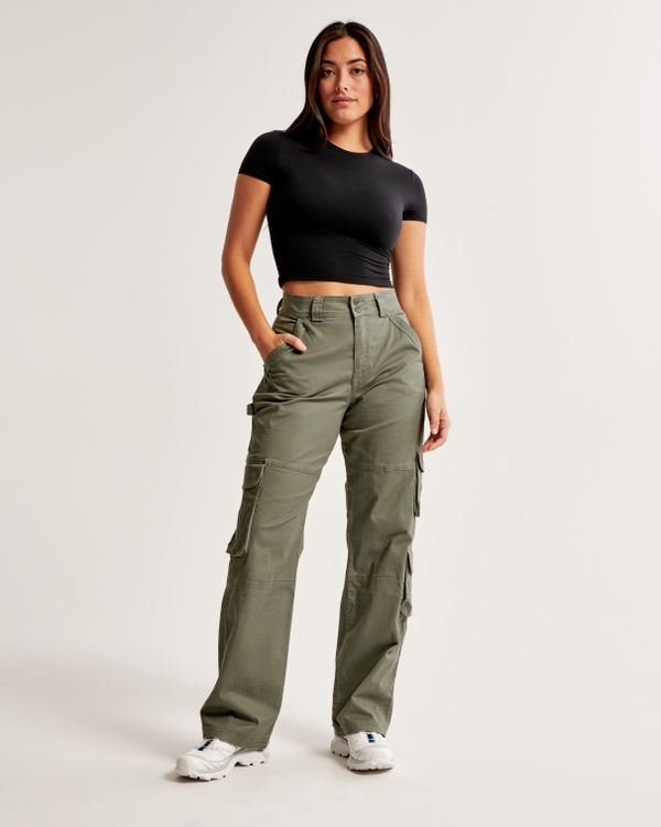 Curve Love Relaxed Cargo Pant, Olive
