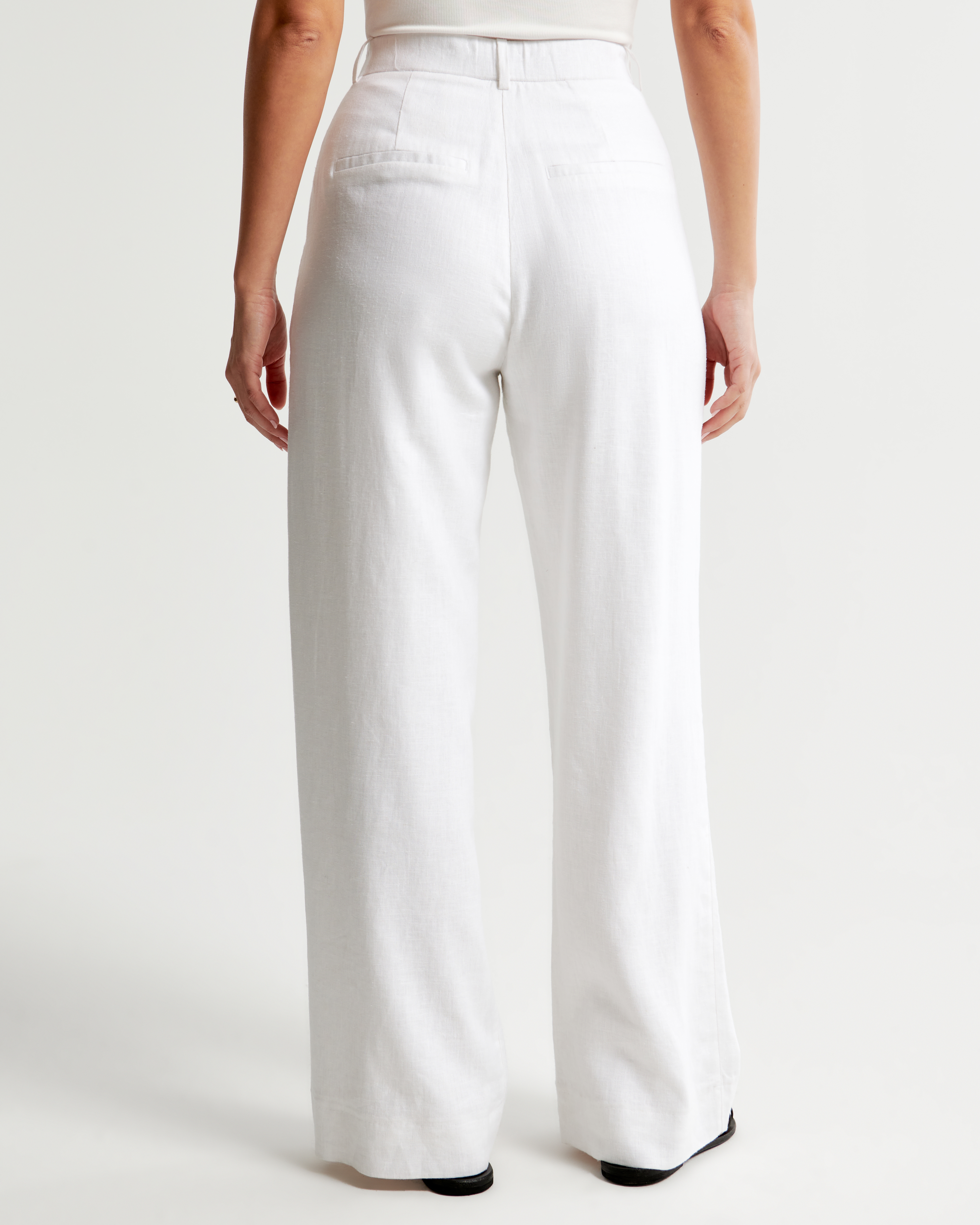 Women's Curve Love A&F Sloane Tailored Linen-Blend Pant