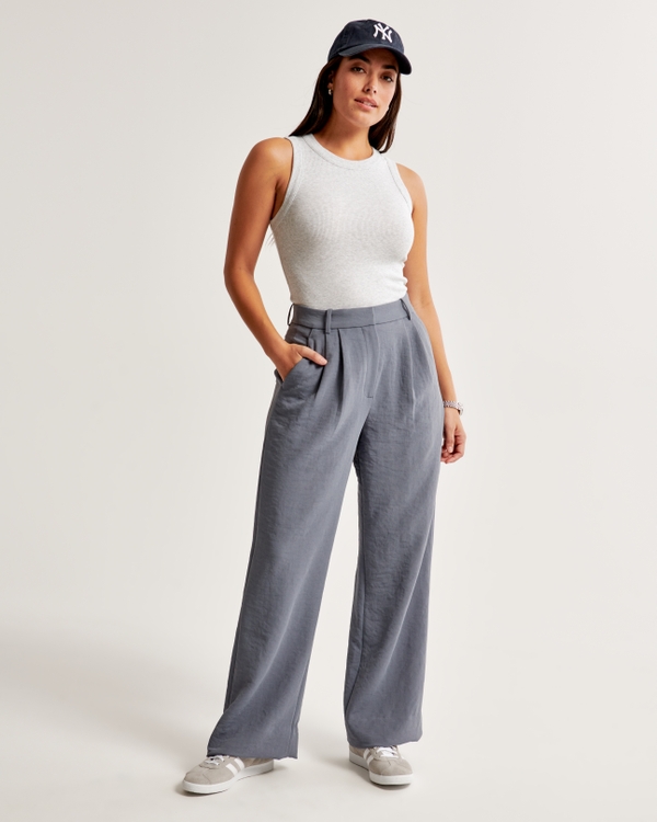 AMhomely Trousers for Women UK Summer Long Flared Pants Work Office Bell  Bottom Trousers Women Casual Pants Fashion Striped Printed High Waist Flare  Pants Sale Clearance : : Fashion