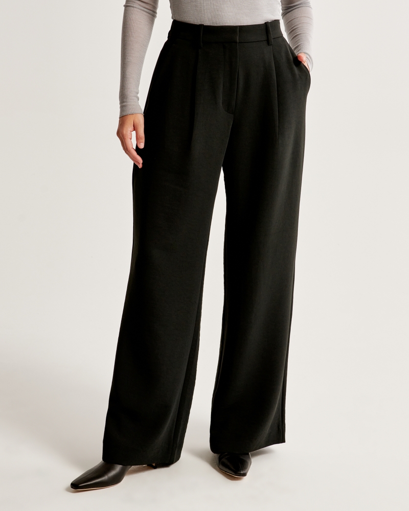 Women's Curve Love A&F Harper Tailored Premium Crepe Pant