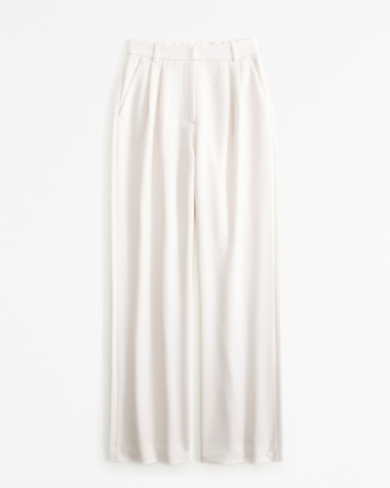 Curve Love A&F Sloane Tailored Wide Leg Pant