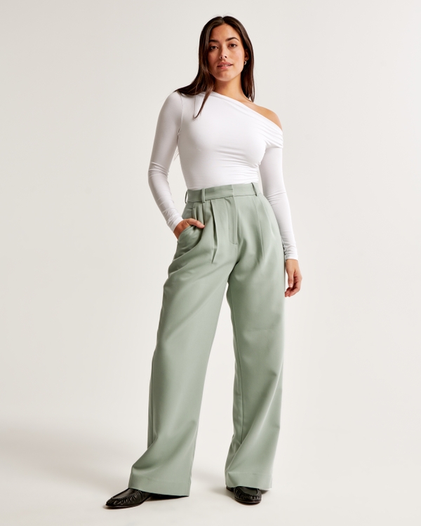 Hollister Women's Ultra High-Rise Drapey Cargo Pants, Sage Green, XL Short,  NWT