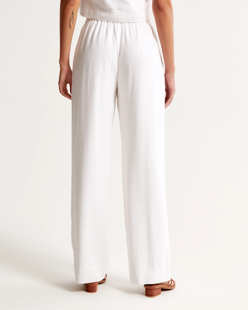 Linen-Blend Pull-On Pant