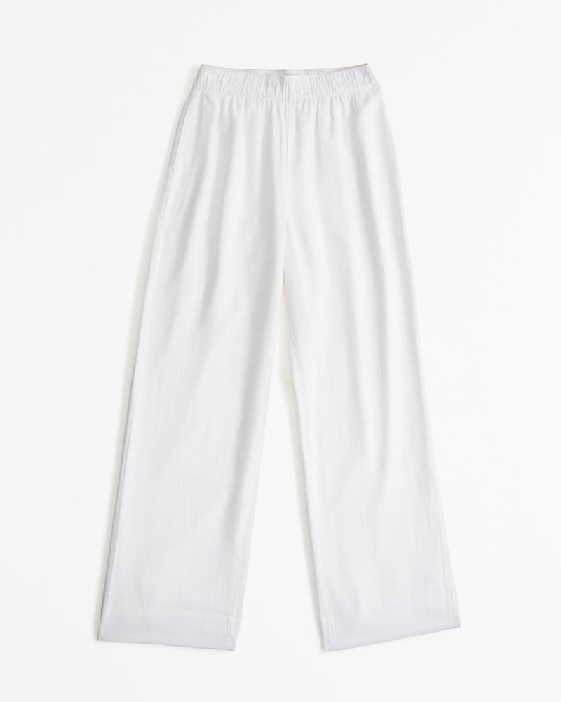 Women's Linen-Blend Pull-On Pant, Women's Clearance