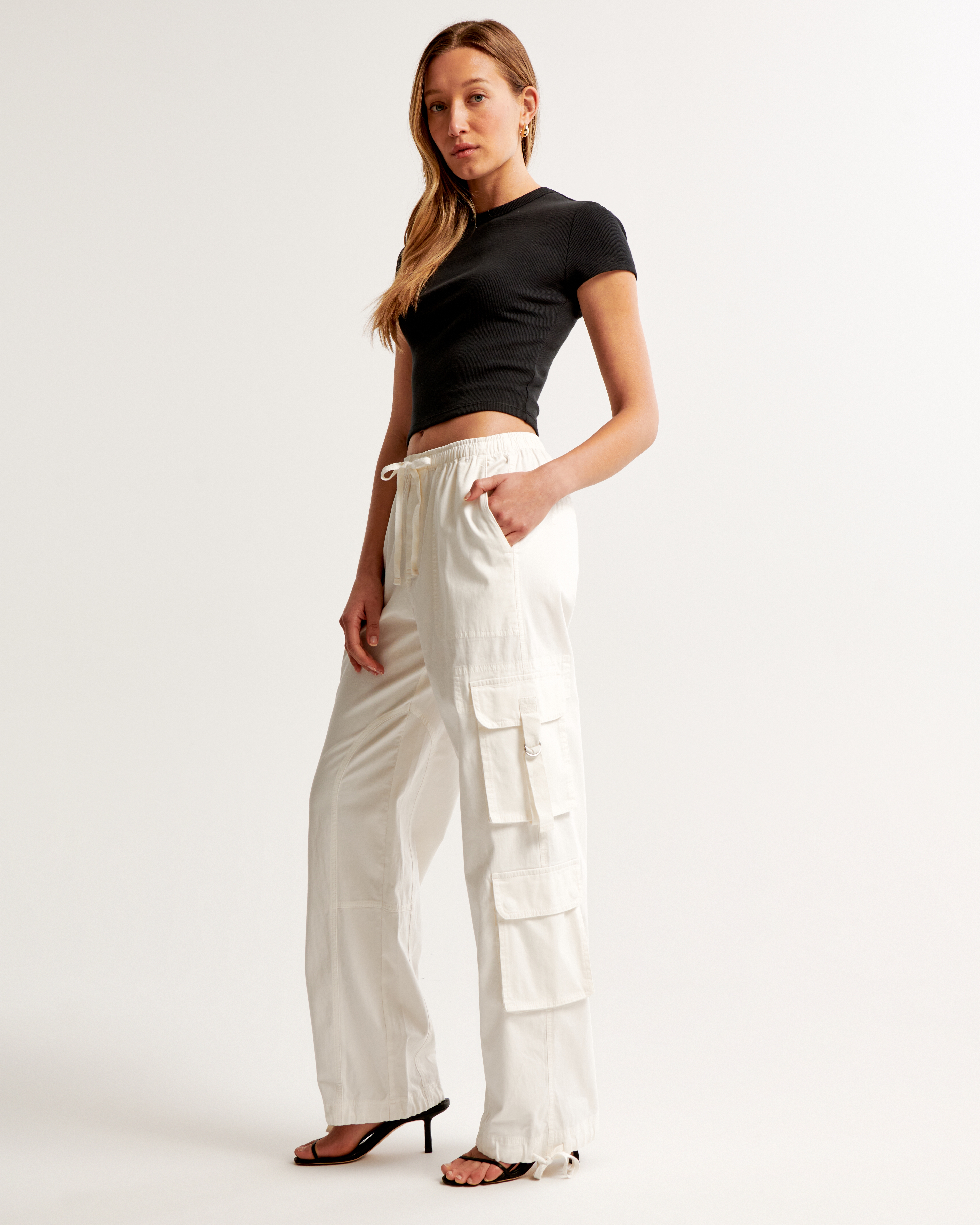 Cargo pants womens fashion high waisted