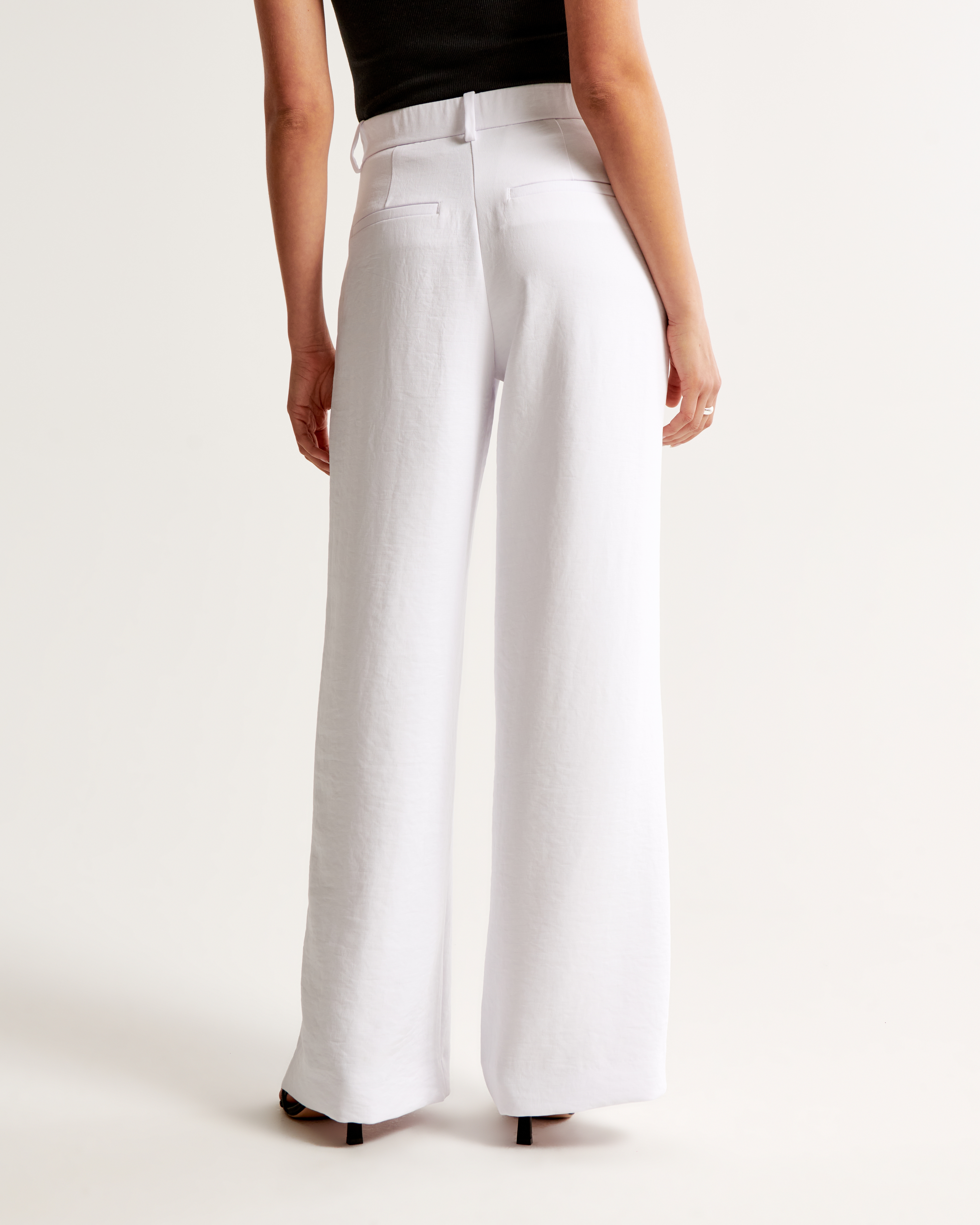Women's A&F Harper Tailored Premium Crepe Ultra-Wide Leg