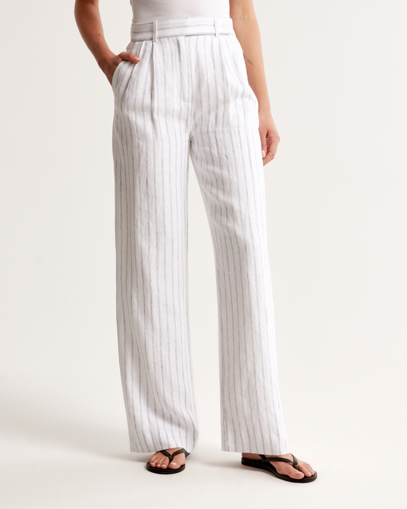 A&F Sloane Tailored Premium Linen Pant