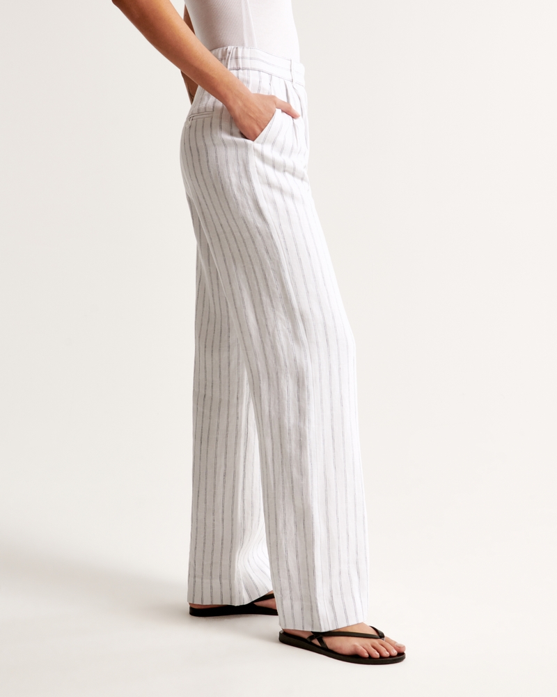 A&F Sloane Tailored Premium Linen Pant