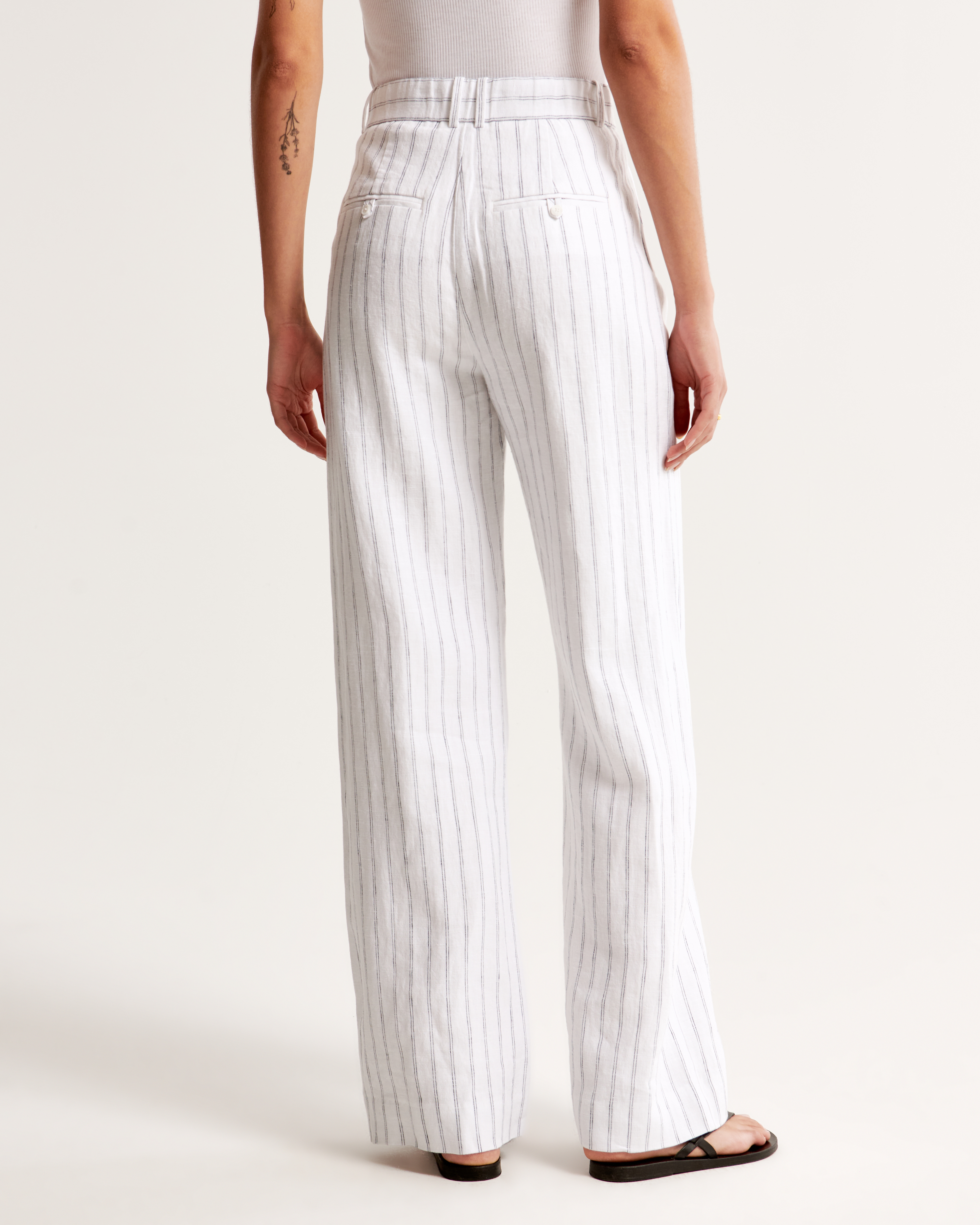 Women s A F Sloane Tailored Premium Linen Pant Women s Clearance Abercrombie