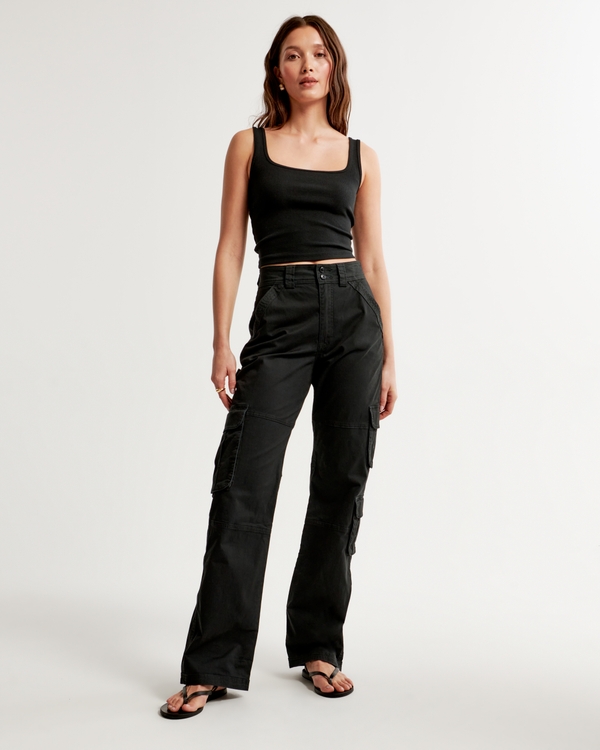 Relaxed Cargo Pant, Black