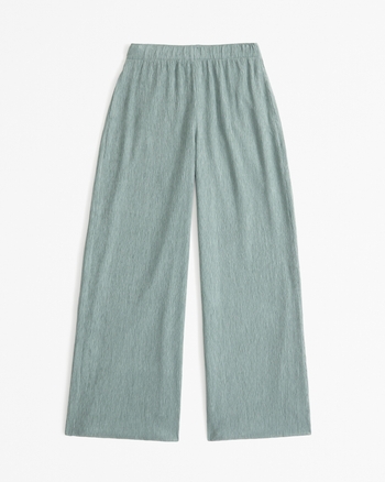 Crinkle Fabric Elastic Waist Pant main image 0