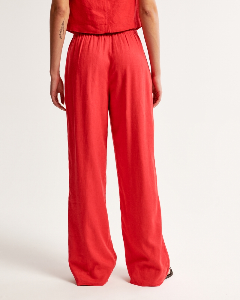 Linen-Blend Pull-On Pant