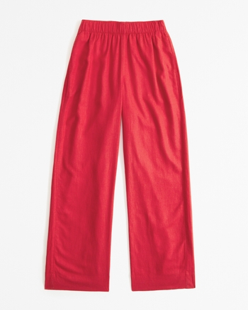 Women's Linen-Blend Pull-On Pant | Women's Clearance | Abercrombie.com