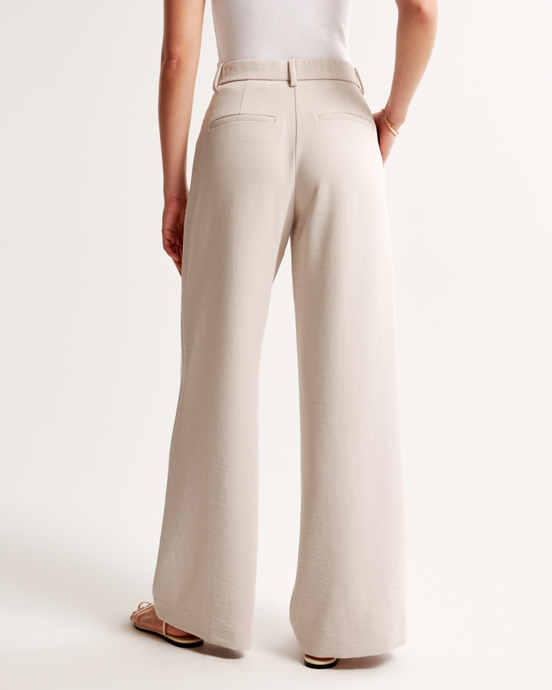 Women's A&F Harper Tailored Premium Crepe Pant, Women's Clearance