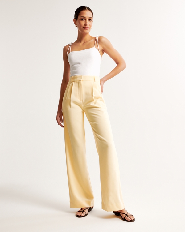 A&F Sloane Tailored Pant, Yellow
