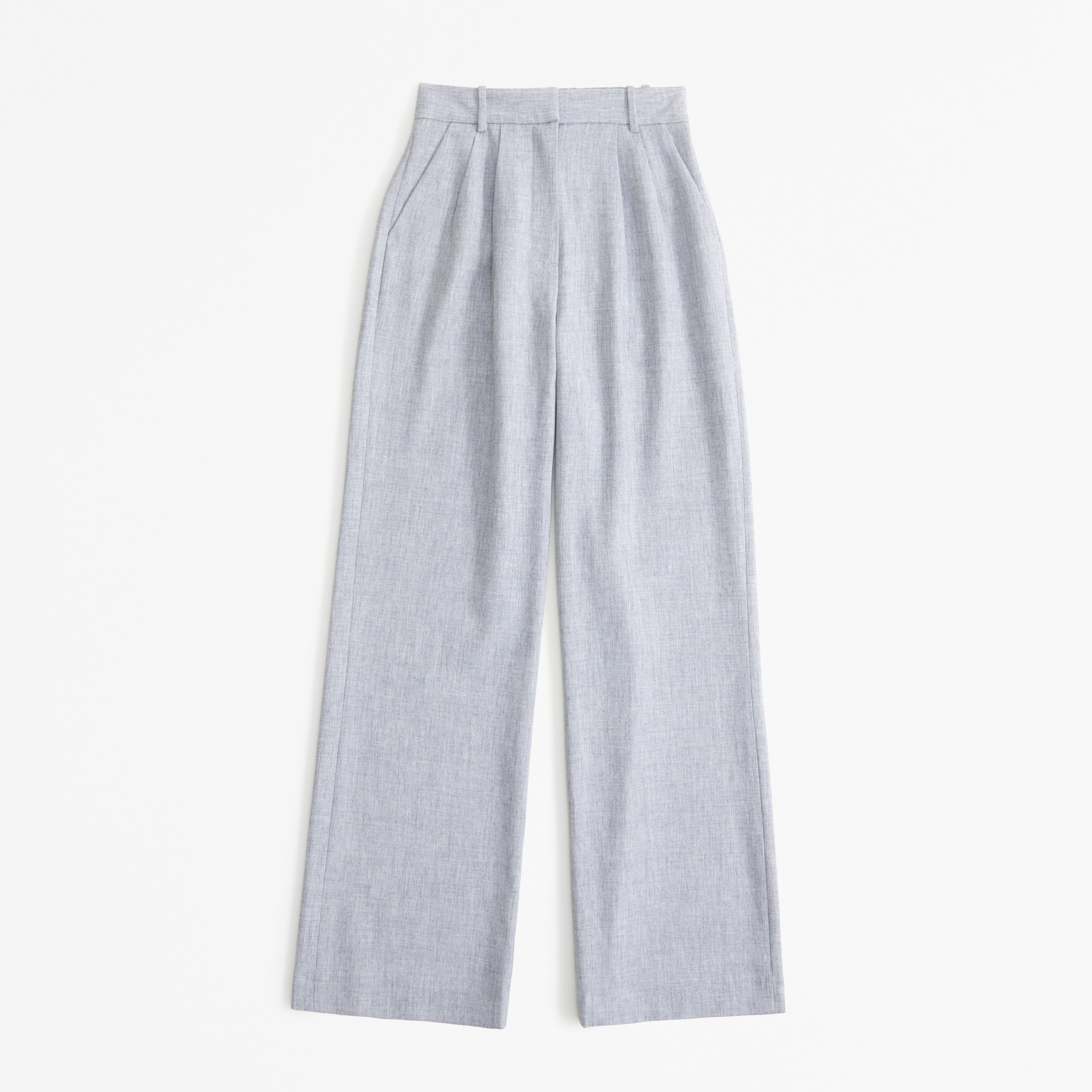 Abercrombie & Fitch A&f Sloane Tailored Wide Leg Pant In Gray