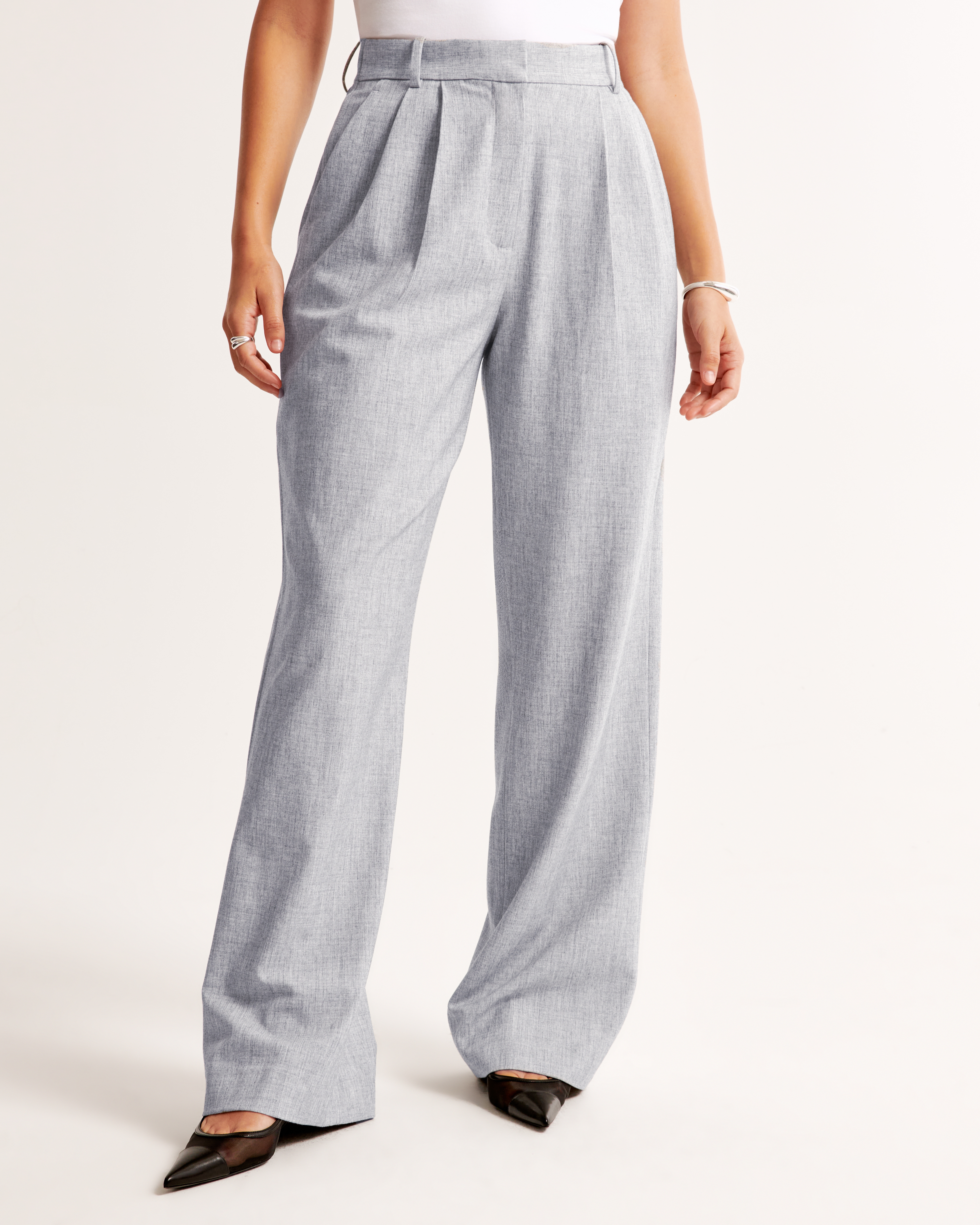 Women's Curve Love A&F Sloane Tailored Wide Leg Pant
