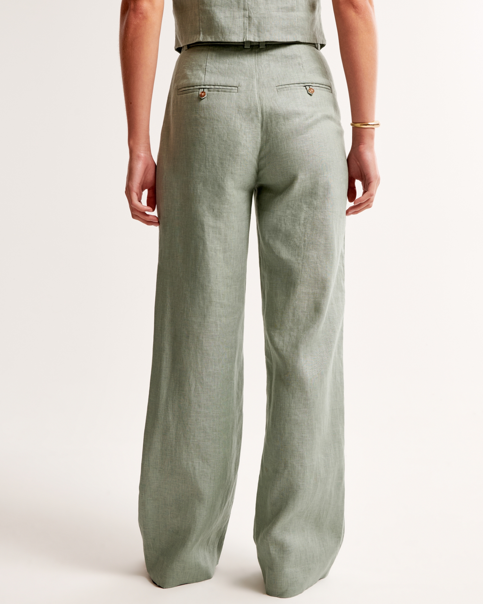 A&F Sloane Tailored Premium Linen Pant