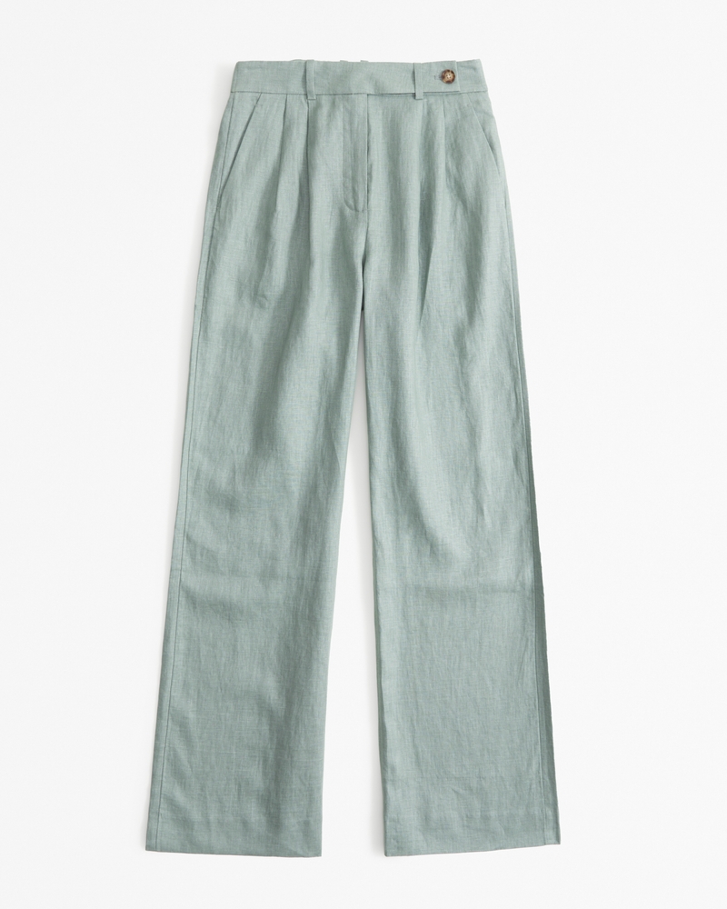 Women's A&F Sloane Tailored Premium Linen Pant | Women's Clearance ...