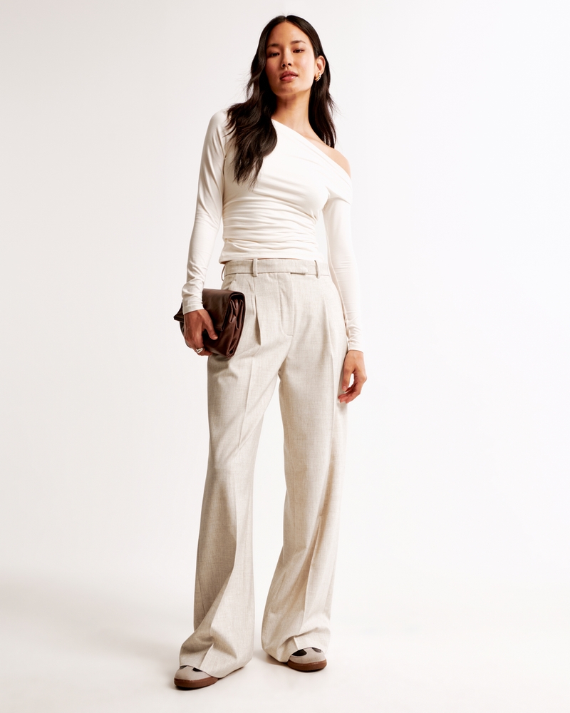 A&F Harper Tailored Ultra-Wide Leg Pant