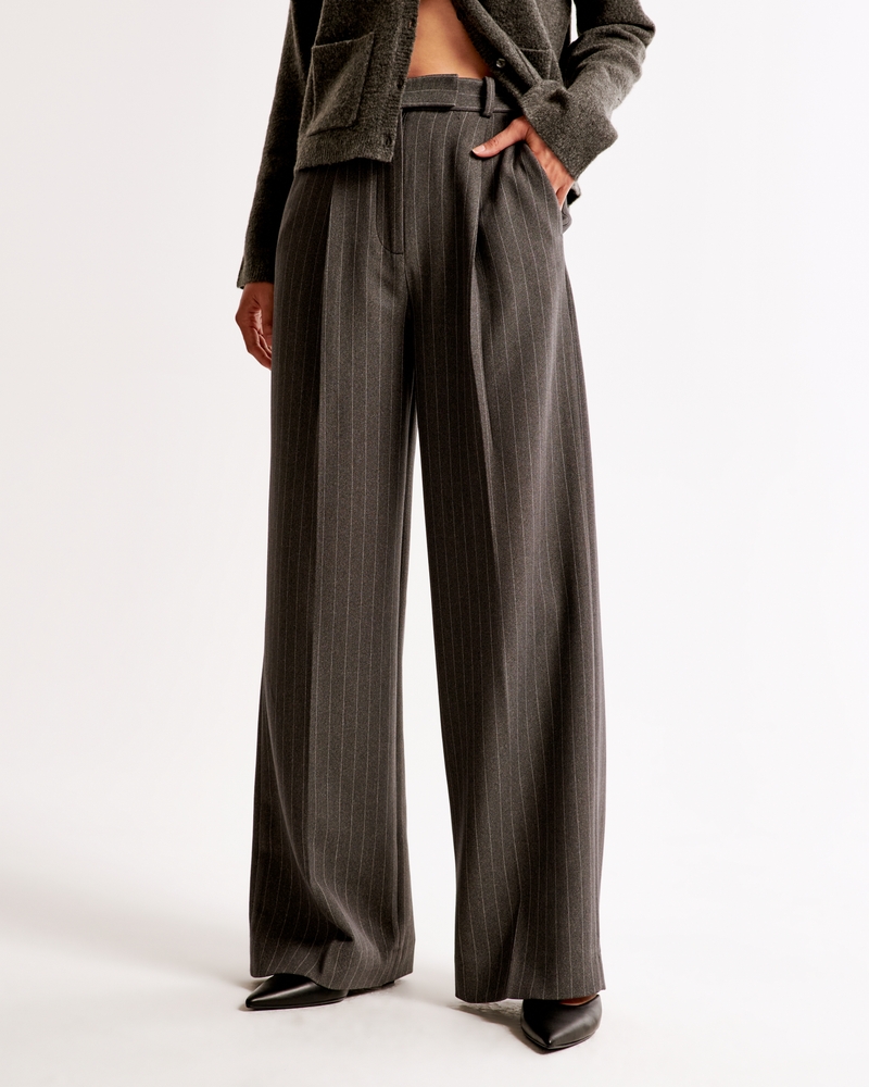 A&F Harper Tailored Wide Leg Pant