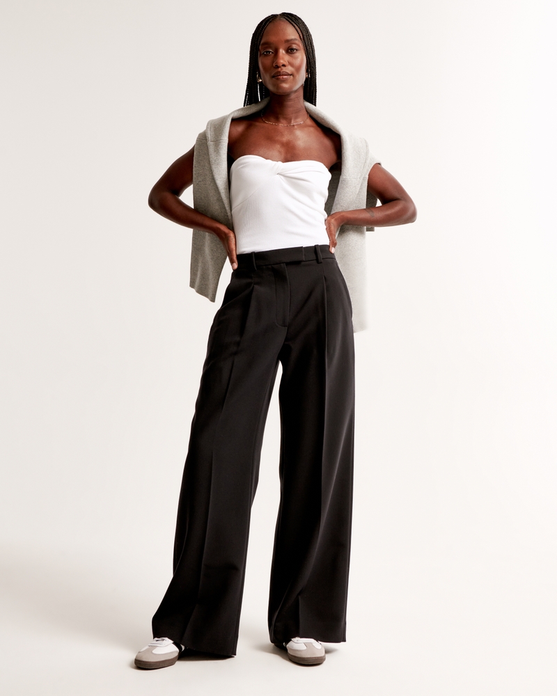 Women's A&F Harper Tailored Ultra Wide Leg Pant Women's
