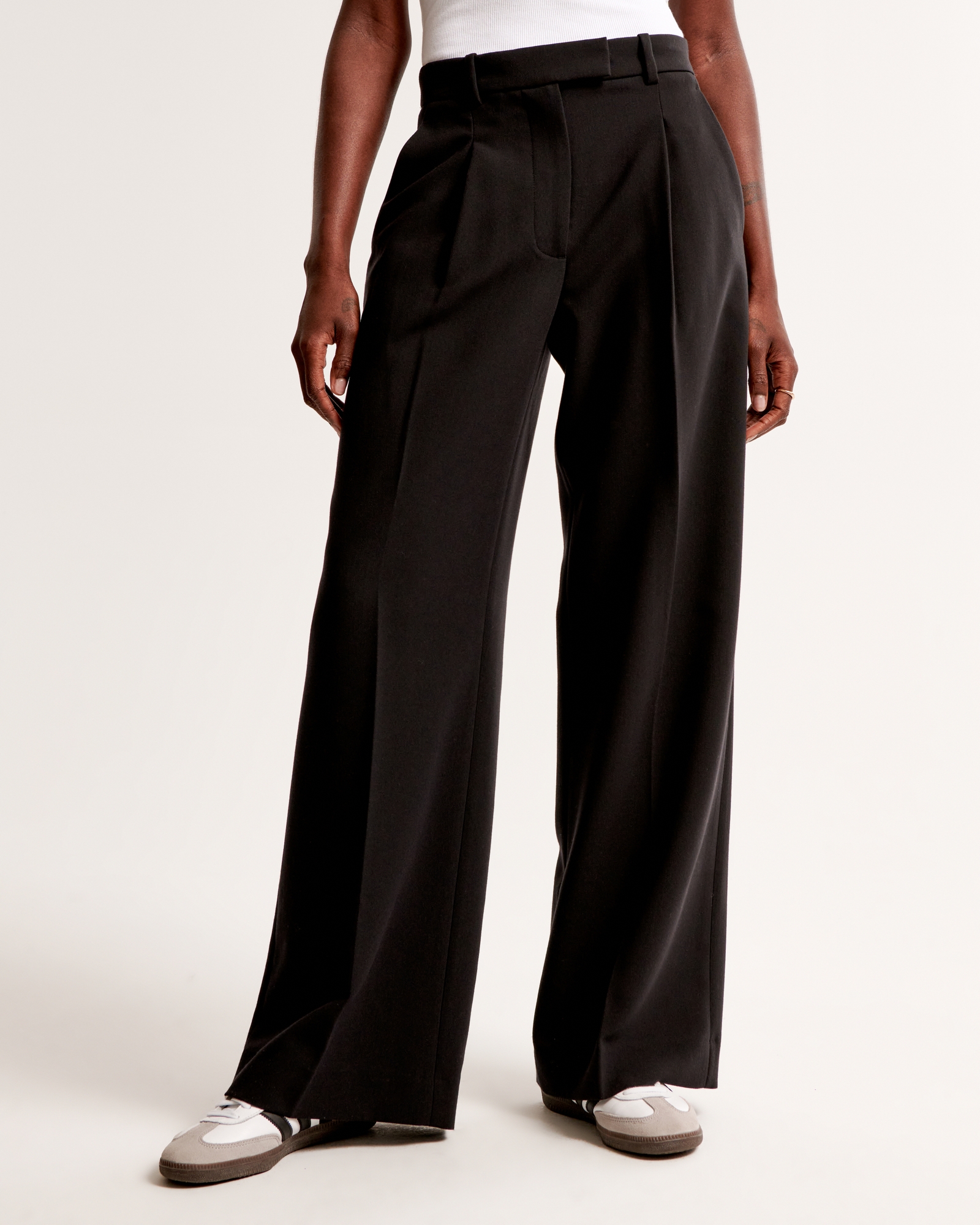 A&F Harper Tailored Wide Leg Pant