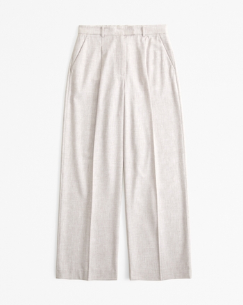 Curve Love A&F Harper Tailored Ultra Wide Leg Pant