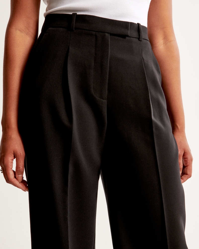 Curve Love A&F Harper Tailored Ultra-Wide Leg Pant