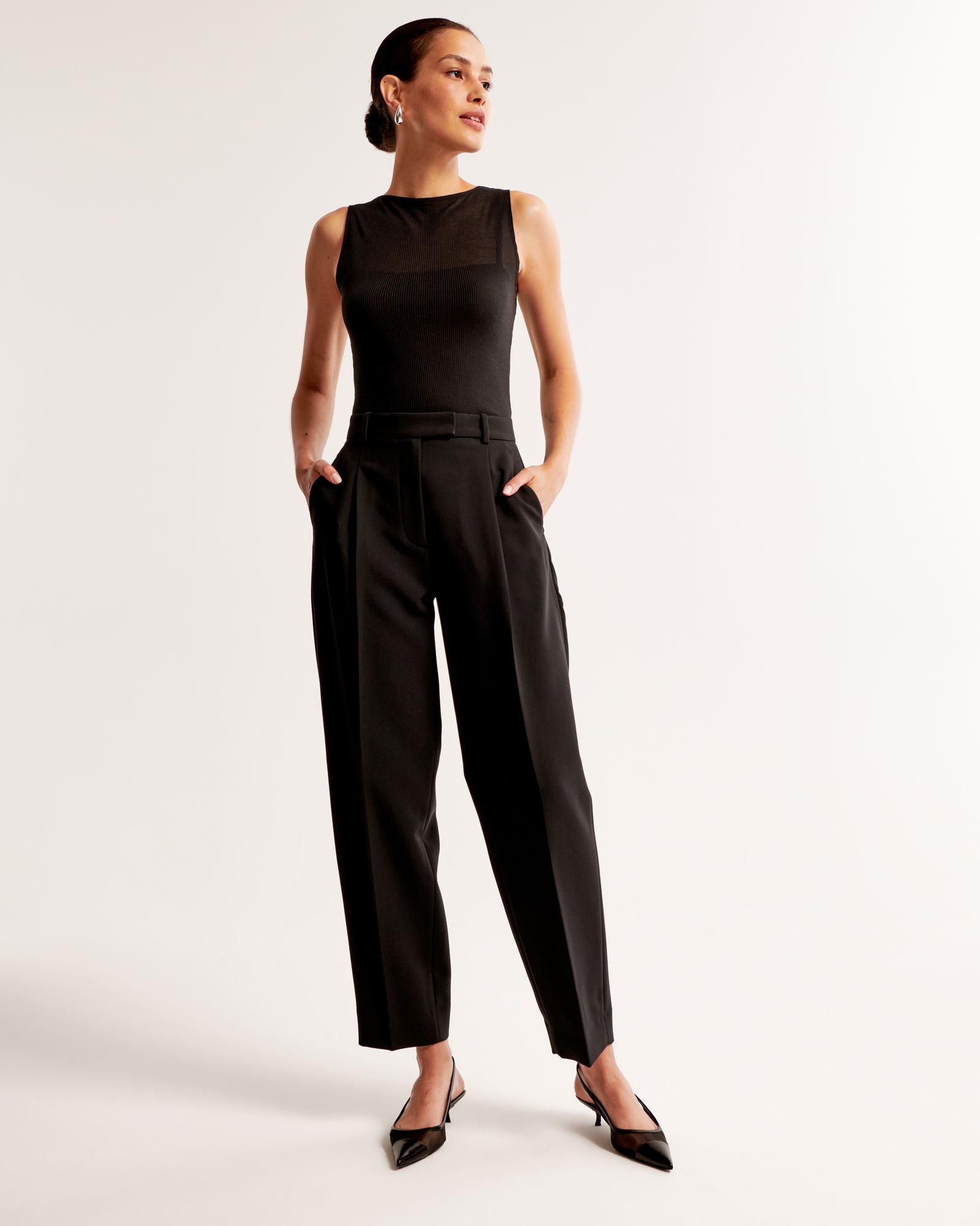 Ankle Grazing Tapered Tailored Pant